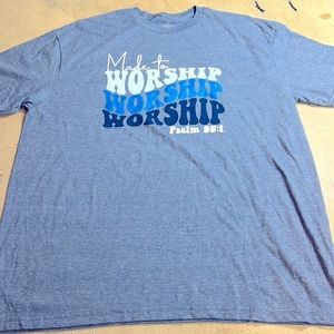 Eternal light co, t-shirt, buttery soft, blue, psalm, worship, Christian,size XL